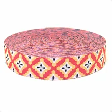 Zakka handmade accessories ribbon laciness 16mm orange vintage decorative pattern Cartoon ribbon Jacquard Ribbon