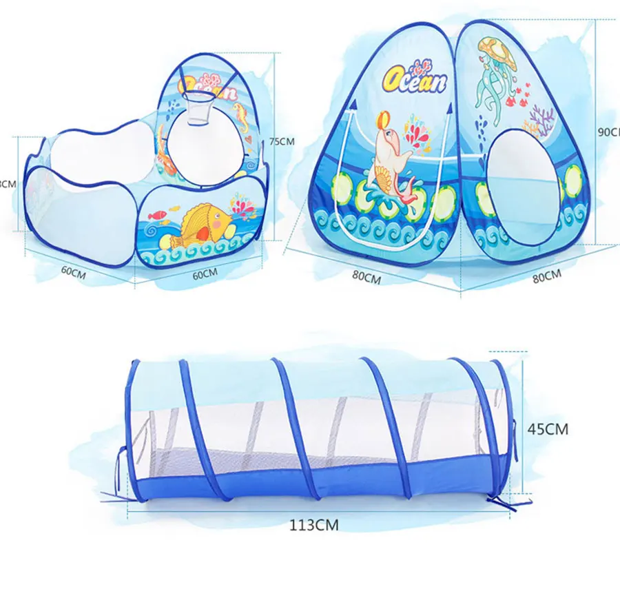 1 комплект детская палатка для детей домик мяч яма ребенок ползает Игровая палатка детский бассейн для игры в мяч океан мяч держатель набор Outoor игрушки