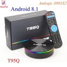 T95Q Android 9,0 ТВ приставка Amlogic S905 X2 4 ГБ DDR3 32 ГБ/64 Гб 2,4G/5G двойной WiFi USB3.0 BT4.1 поддержка 4K H.265 Smart медиаплеер