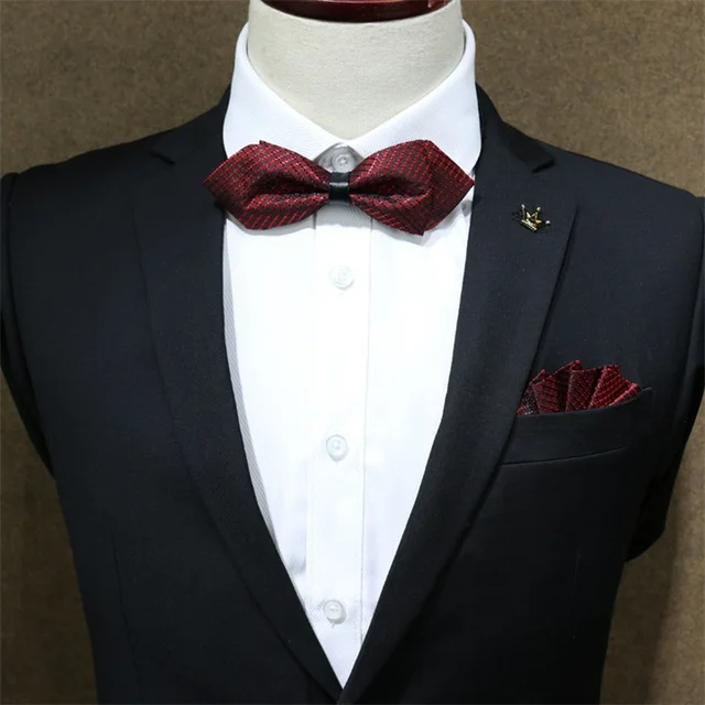 Formal Business Bowties for Mens Shirt Collar Bow Ties for Wedding