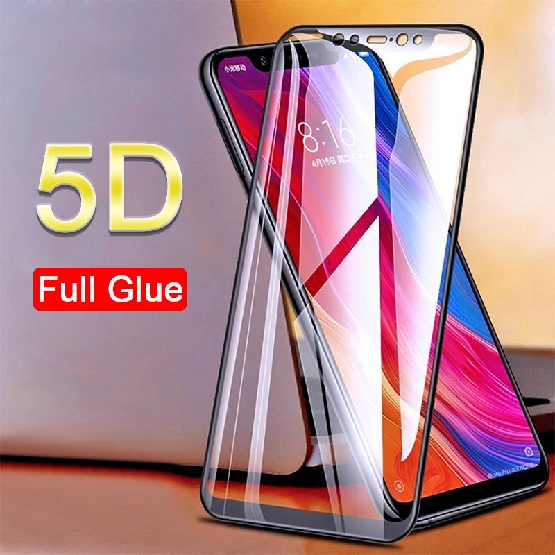 5d полное покрытие закаленное стекло для xiaomi mi 8 lite Полное клеевое Защитное экрана