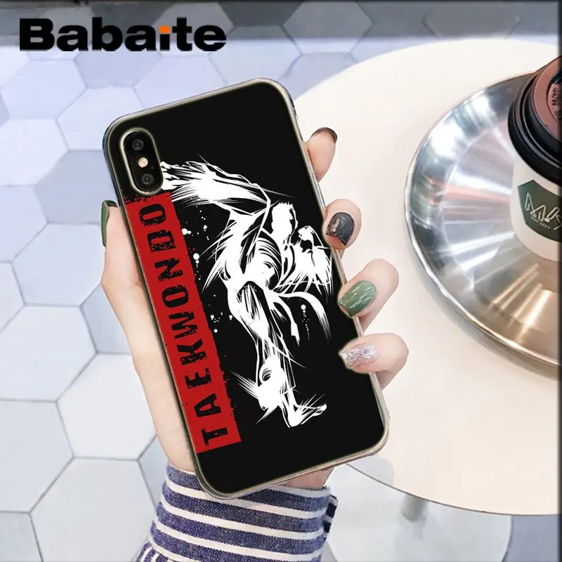 Babaite sport taekwondo прозрачный мягкий чехол для телефона Apple iPhone 8 7 6 6S Plus X XS MAX 5 5S SE XR мобильный чехол - Color: A8