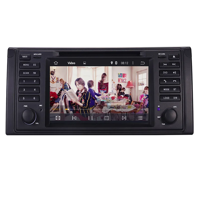 В наличии оригинальный UI 2 din Android 10 автомобильный DVD плеер для bmw E39 X5 GPS BT Радио USB SD