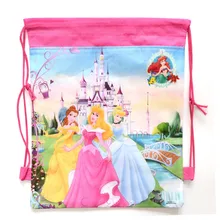 1 Pic children schoolbags Princess Drawstring Bags Cartoon For Girls Boys multipurpose school backpack Christmas gifts