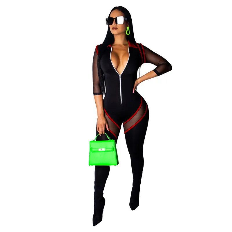 pink fitted jumpsuit