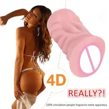 new Adult Sex toy 4D Male Masturbators Realistic Vagina font b Pussy b font soft silicone