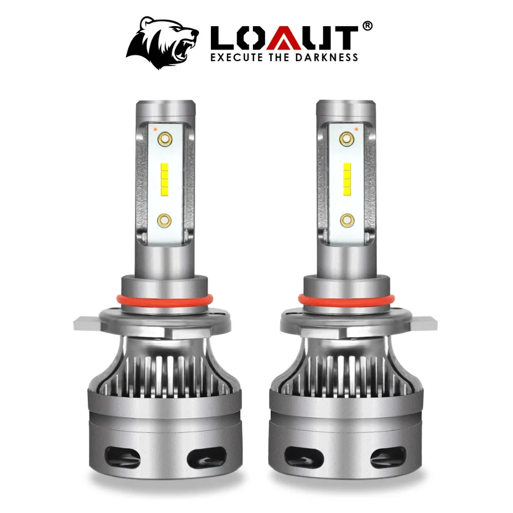 

LOAUT 2018 Mini 9012 HIR2 Hi-lo LED Car Headlight Bulbs 80W 9000lm CSP Chips 12v 24v Auto Headlamp Led Light Bulb High Quality