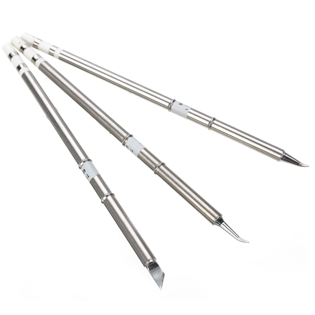 Silver 155mm Length Soldering Iron Tips Solder Station Tip T12-KR / T12-JI02 / T12-J02 For HAKKO