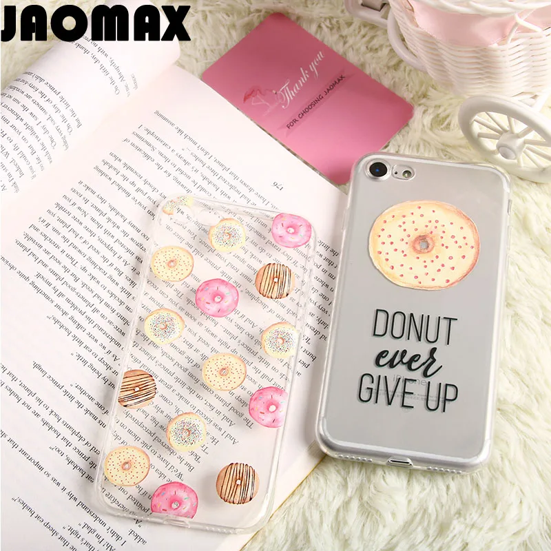 Jaomax разноцветный розовый милый чехол с пончиками для iPhone 7 4 дюймов прозрачный