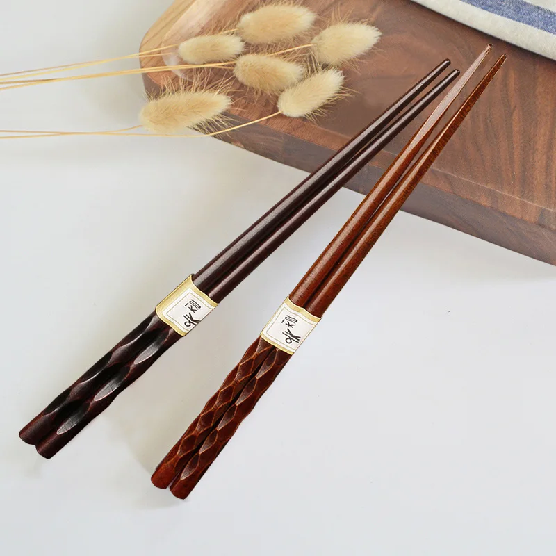 2 пары палочек для еды в японском стиле из натурального дерева палочки для еды