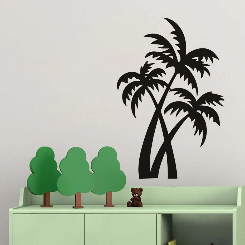 Coconut Palm Tree Home Room Wall Decor Removable Wall Stickers Decal Decorations