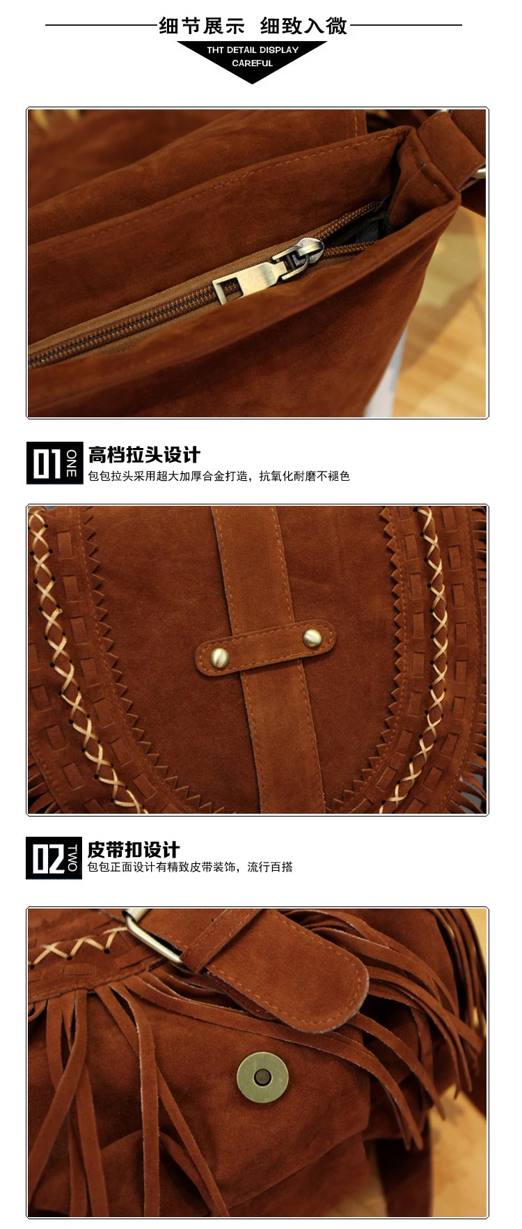 Fringe Tassel  Women Fringed Messenger Bag  shoulder bag Boho Hippie Gypsy Bohemian Tribal Ibiza Style Cross body Bag (13)