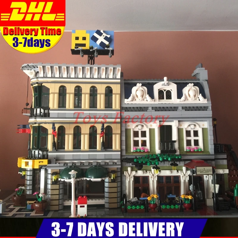 

IN Stock DHL LEPIN 15005 Grand Emporium+15010 Pet Shop Building Kits Blocks Bricks Educational Clone 10243 10211