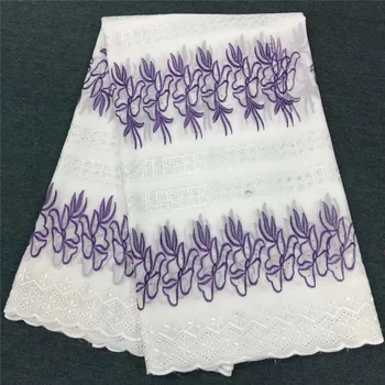 

African Lace Fabric 5 Yards Nigerian Swiss Voile Lace Fabrics High Quality Swiss Lace Wholesales Latest African Voile Laces 2018