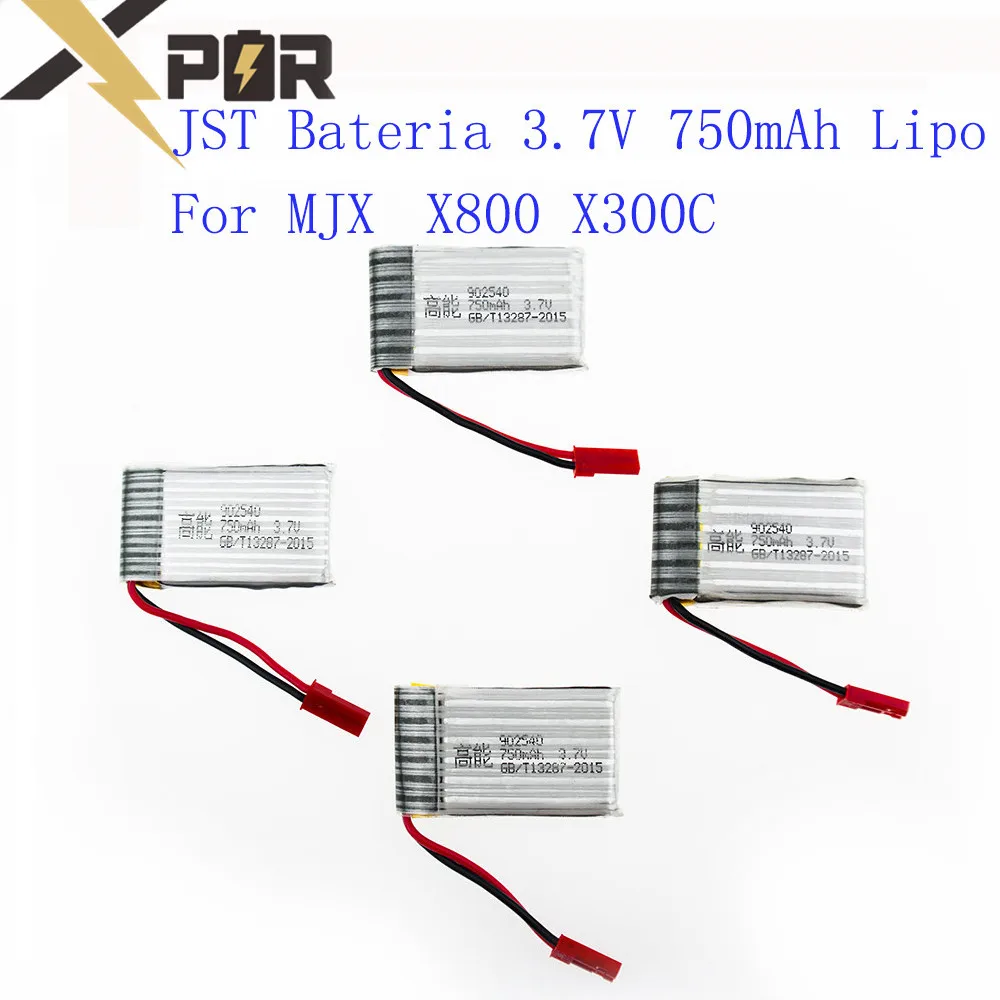 4 шт. аккумулятор для квадрокоптера MJX X800 X300C 3 7 в 750 мАч | Игрушки и хобби