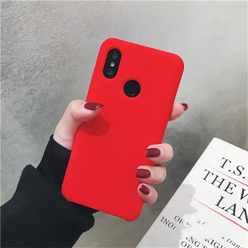Жидкий чехол для телефона для Xiaomi mi A2 Lite mi 8 Lite Max 3 mi x 2 2S 6 mi 9 чехол силиконовый чехол для Red mi Note 7 5 6 Pro 6A - Цвет: Red