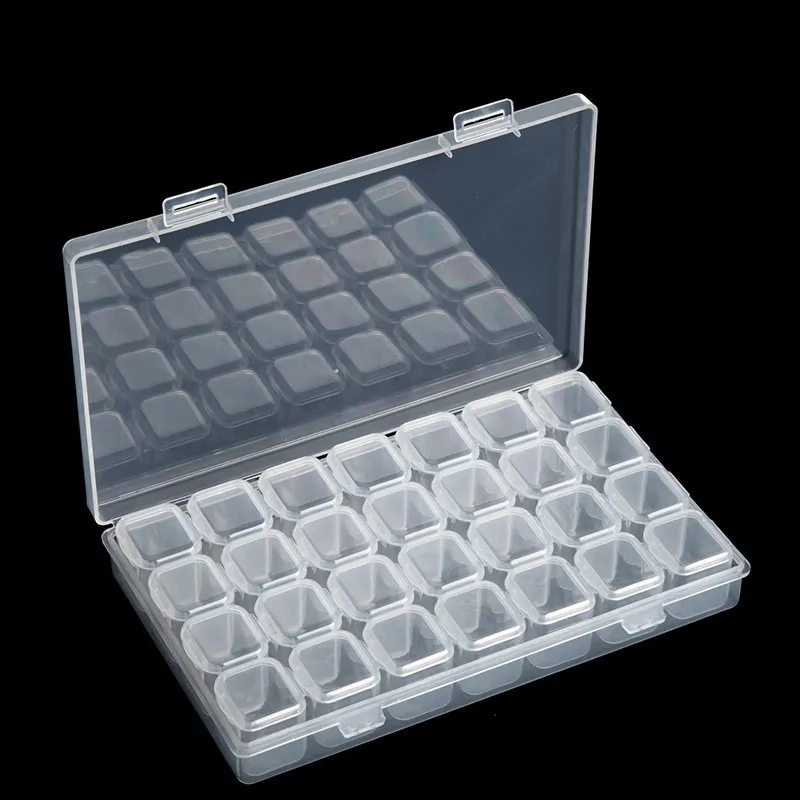 Fashion Nail Storage Box 28 Compartment Plastic Storage Box Used for
