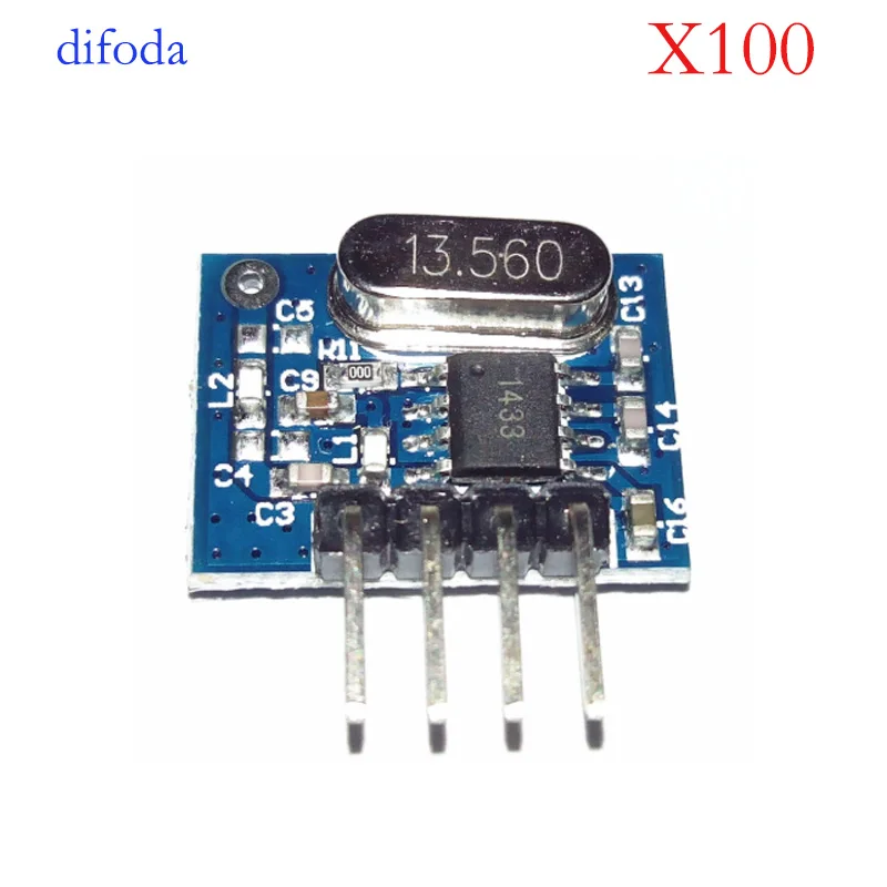 

100piece superheterodyne 433mhz RF Wireless Transmitter Module Small Size Low Power for remote control adruino diy kit