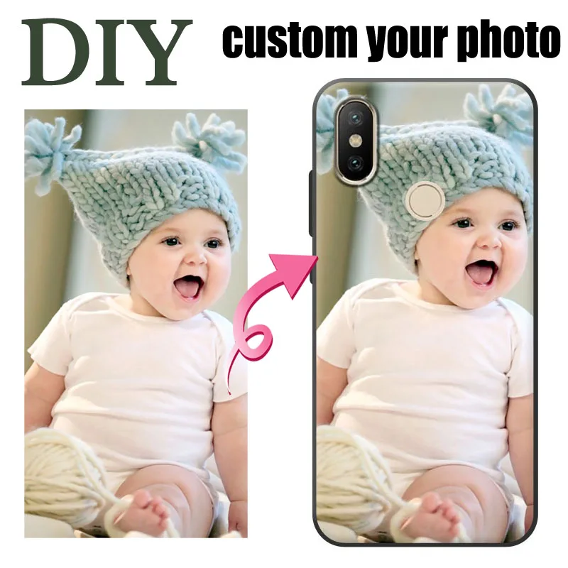 

Custom Photo Picture Phone Case For xiaomi redmi note 4 4x 5a 6a 7a 5 plus 6 7 7s k20 pro y3 GO black Cover case