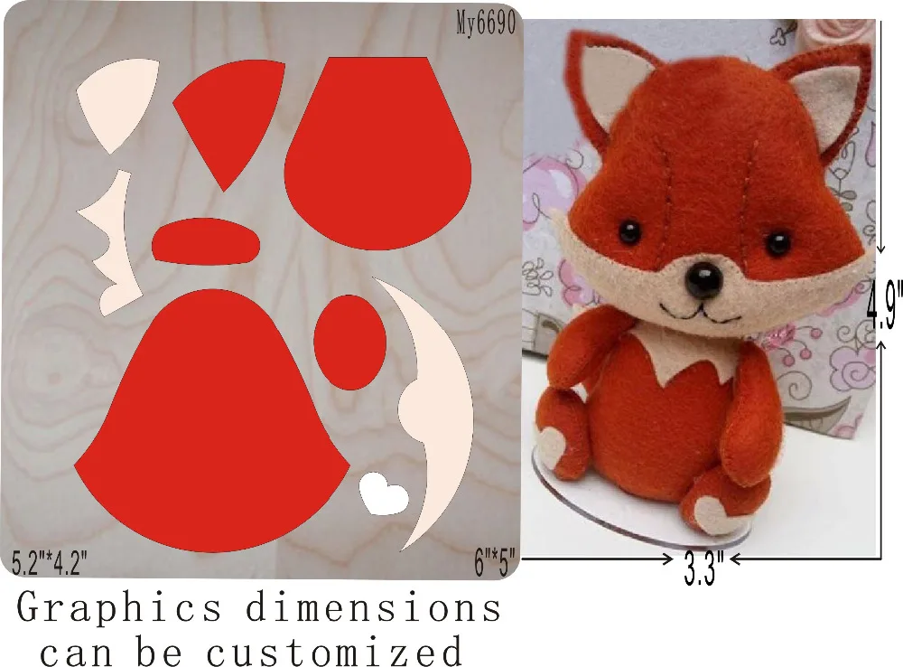Red fox die cutting & Wooden dies fit // Scrabooking -in Cutting Dies