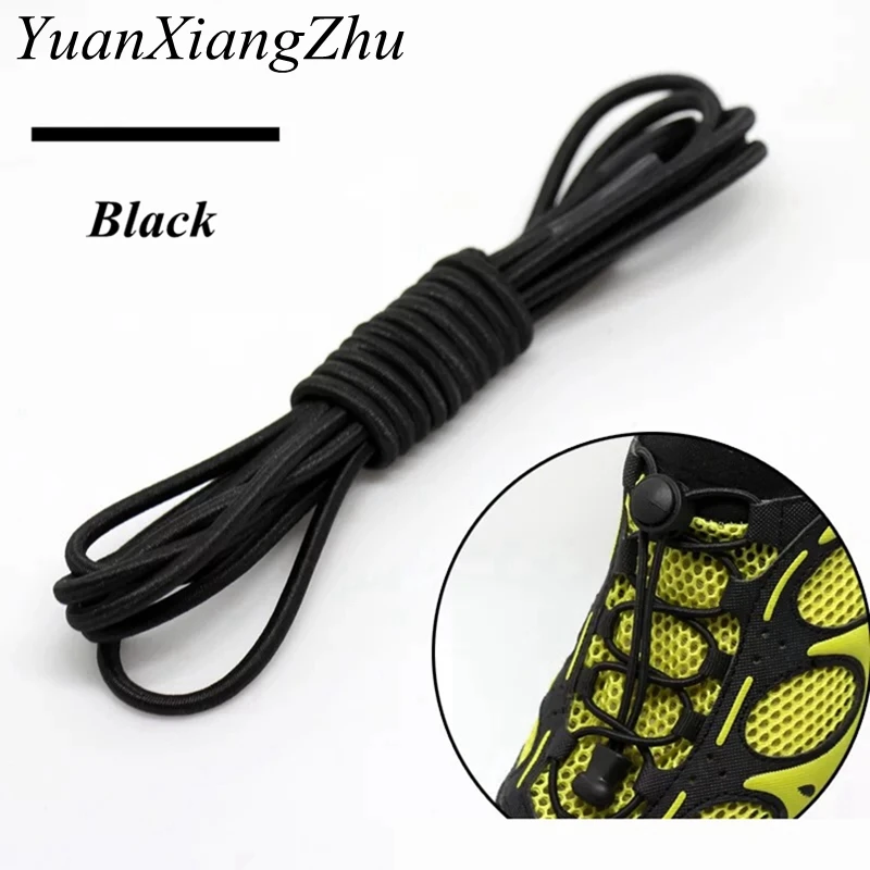 100CM Stretching Lock lace 22Colors A pair Locking Shoe Laces Elastic Sneaker Shoelaces Shoestrings Running/Jogging/Triathlon T1