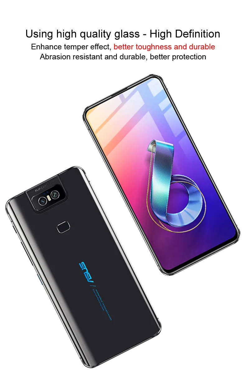 IMAK для Asus ZenFone 6 ZS630KL Защитное стекло для экрана Pro+ версия полное клеевое закаленное стекло для Asus ZenFone 6 ZS630KL