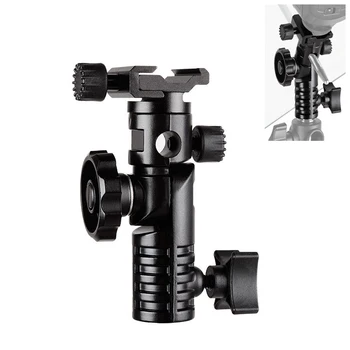 

HPUSN Universal Metal Mount Flash Hot Shoe Adapter 1/4' & 3/8' Screw for Trigger Umbrella Holder Swivel Light Stand Bracket L2