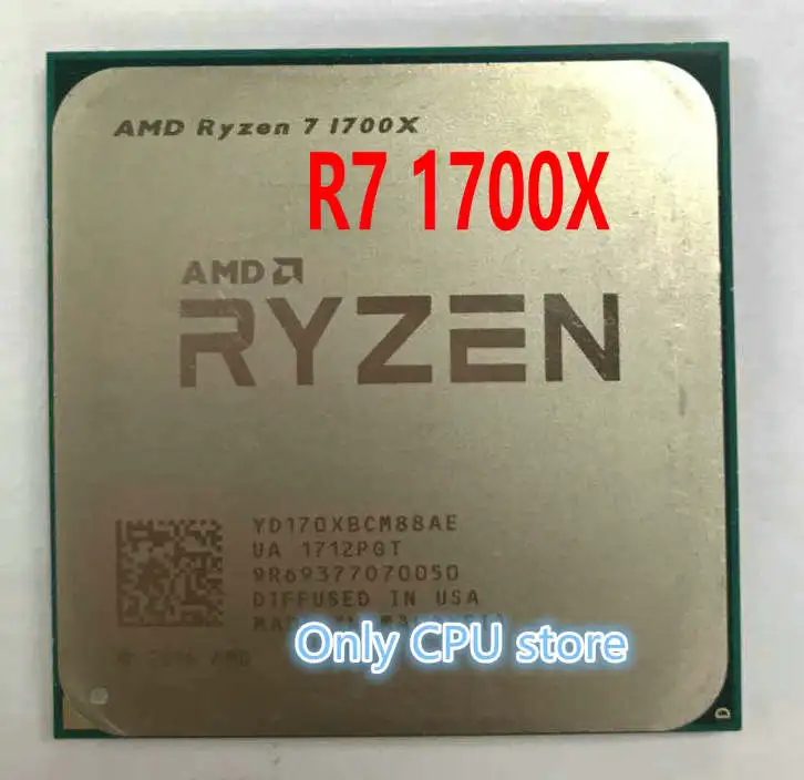 

AMD Ryzen 7 1700X R7 1700X 3.4 GHz Eight-Core CPU Processor YD170XBCM88AE Socket AM4