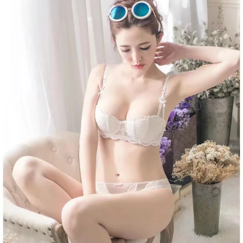 

Summer hot-selling bra lace panties sexy push up underwear with wire female bra set