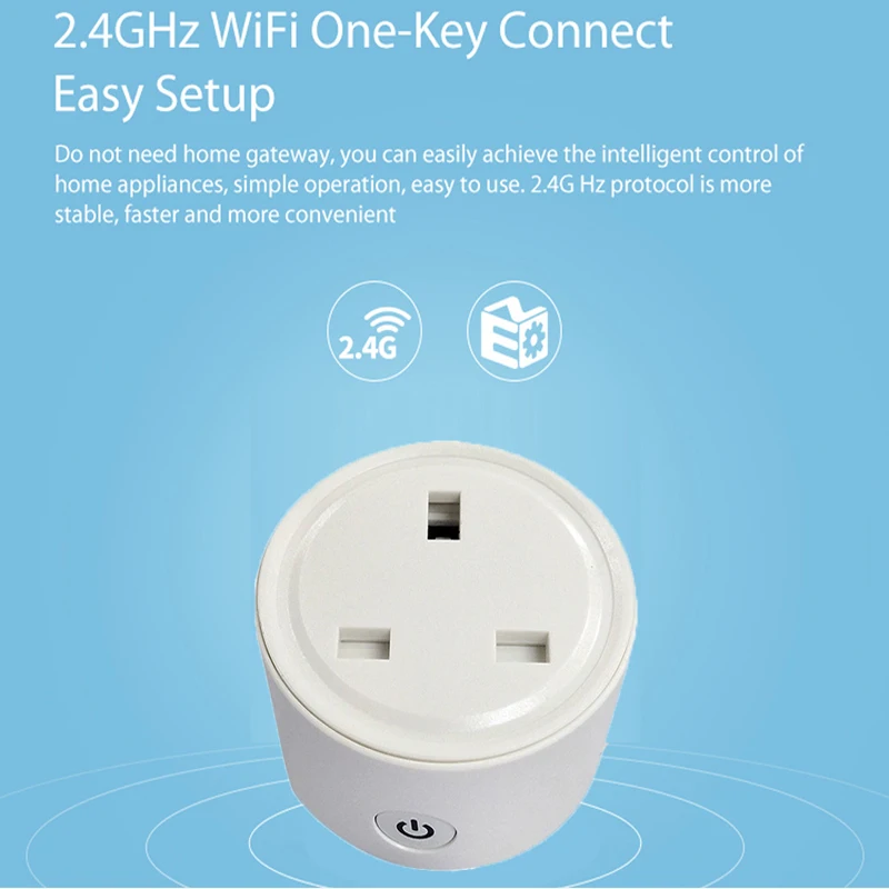 

Wifi British standard intelligent voice timing socket UK Smart Plug for Amazon Alexa Google Assistant