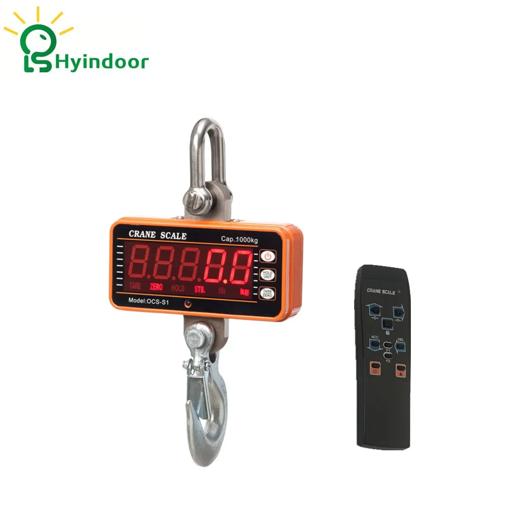 1t High Resolution Electronic Weighing Scales Digital Hanging Hook Crane Scale(OCS-S1 1000)