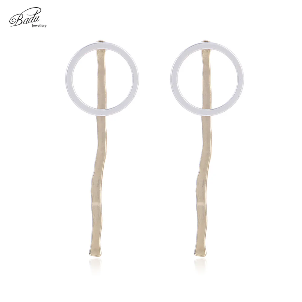 Badu, серебряные, Золотые круглые серьги-гвоздики, геометрические Винтажные серьги в стиле панк, серьги-гвоздики для женщин, модное ювелирное изделие, подарок