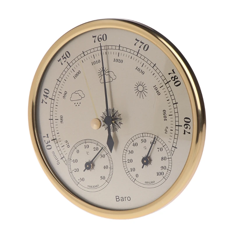 Wall Mounted Household Barometer Thermometer Hygrometer Weather Station Hanging Tool