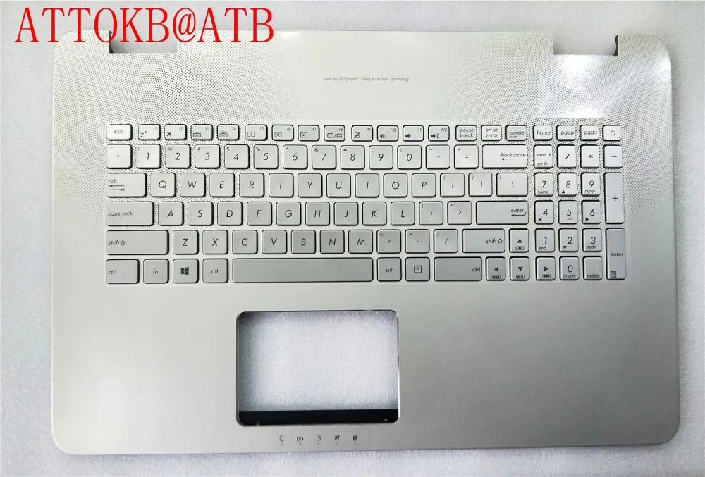 

New US standard Laptop palmrest Keyboard for ASUS N751 N751J G771 G771JW GL771JM GL771JW with whitelight with cover C