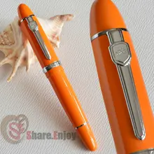 Шариковая ручка JINHAO 159 оранжевая и серебристая Толстая
