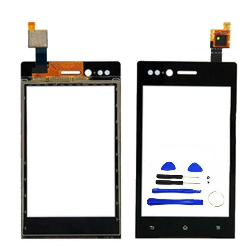 Ponsel Panel Depan Hitam untuk SONY Mesona Xperia Miro ST23i Sentuh Layar Digitizer (Bebas + 3 M Tape + Membuka Alat Perbaikan + Lem)
