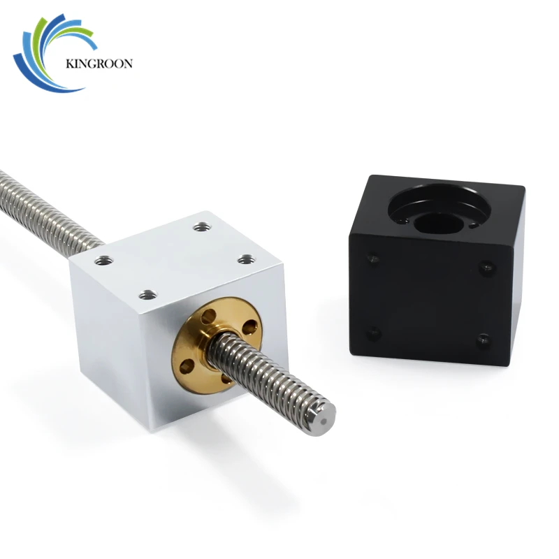 

KINGROON Nut Housing Bracket For 8mm T8 Trapezoidal Lead Screw Nut converter Nut Seat Aluminum Block 3D Printing Parts