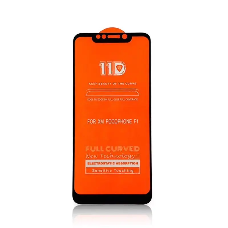 

11D Full Glue Protective Glass for Xiaomi Pocophone F1 Black Screen Protector on Poco F1 Full Cover Tempered Glass