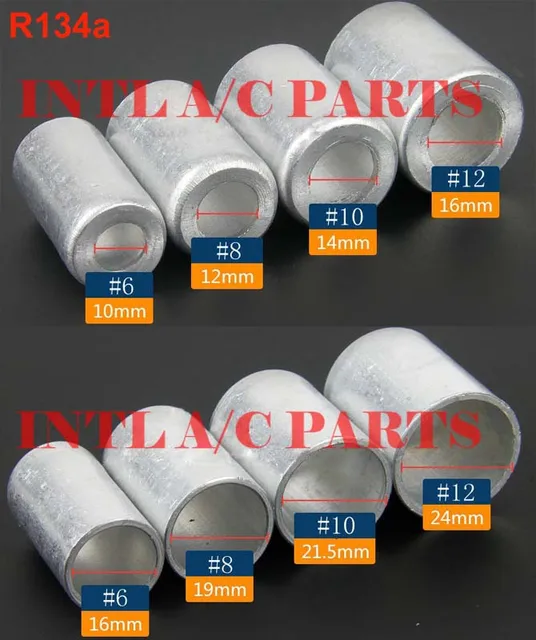 Aluminum Crimp Ferrule for Auto A/C Air Conditioning Standard / Reduced