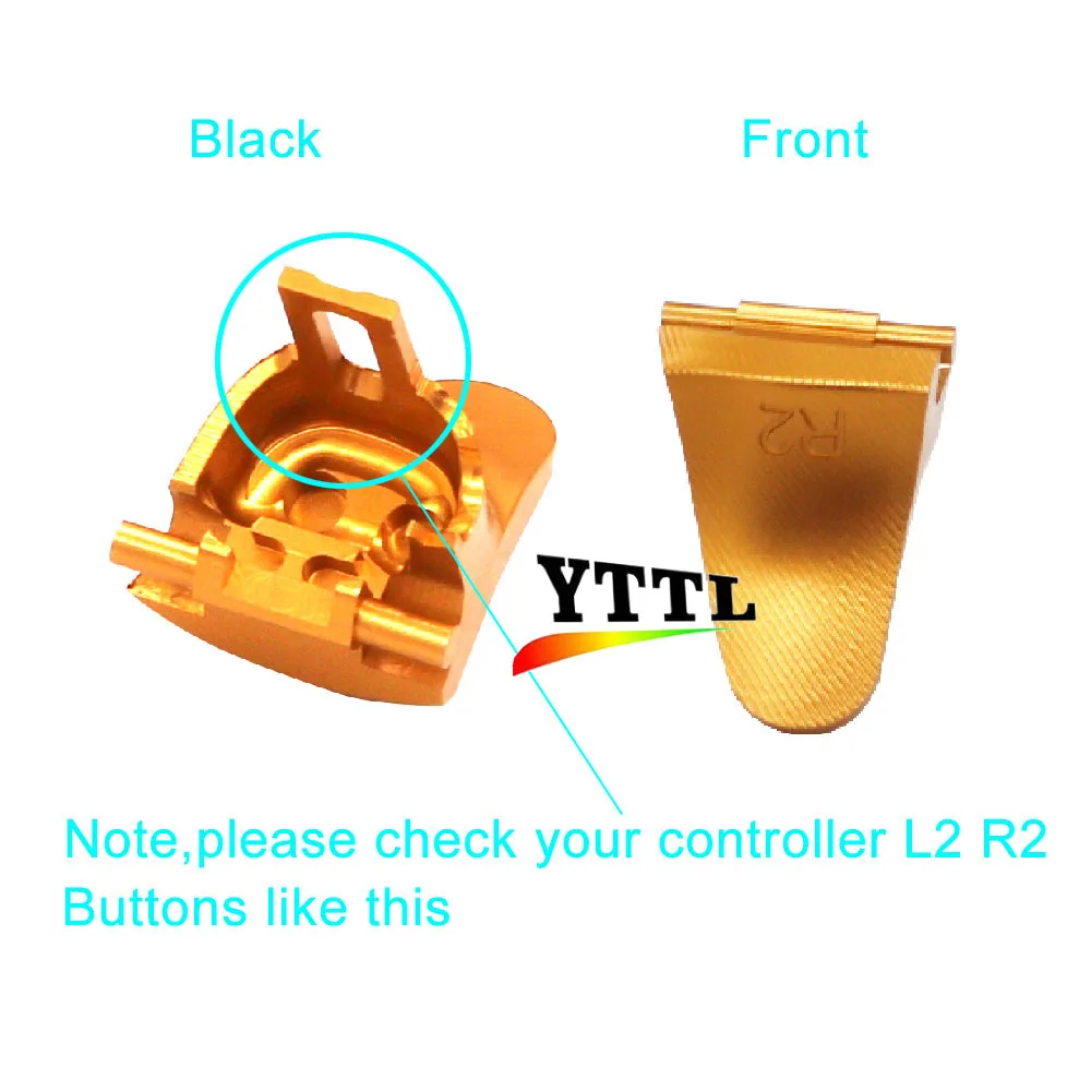 PS4 metal replacement buttons gold 2