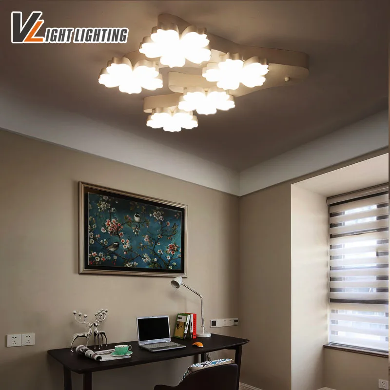 2017 New modern led ceiling chandelier lights for living room bedroom art Indoor acrylic Ceiling chandelier Lamp Fixtures