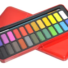 Сплошной цвет воды 24 цвета s Набор акварельных красок с кисточкой, хороший партнер фломастеры