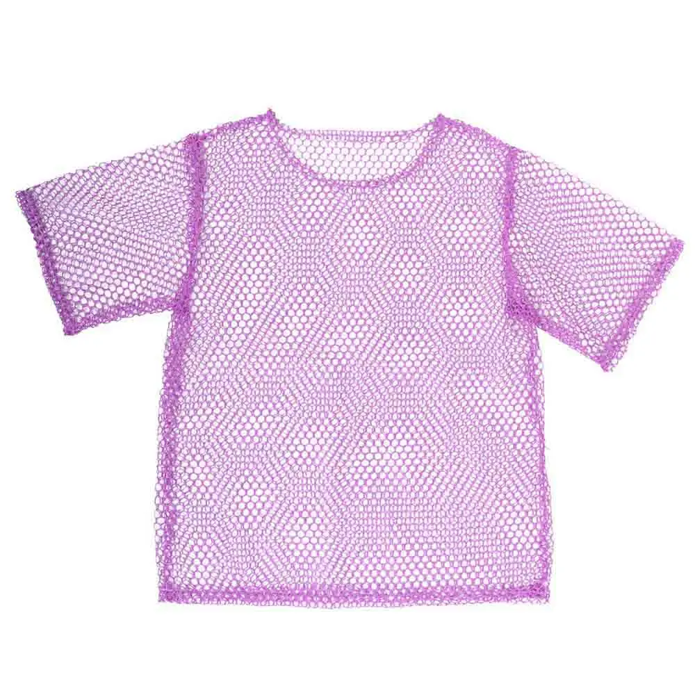 purple fishnet top