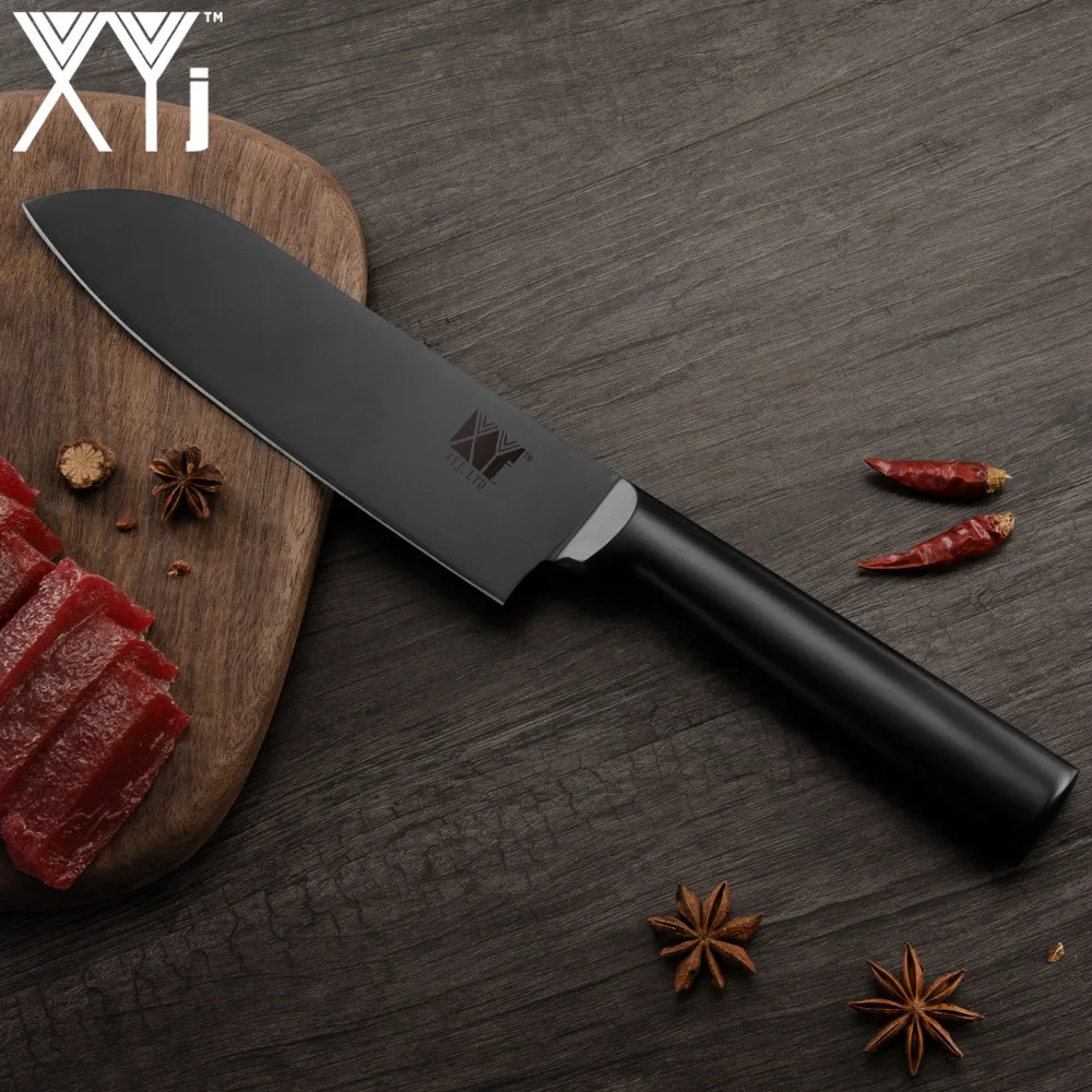 XYj 4 шт. набор ножей из нержавеющей стали 6,5 ''Кливер 6,5'' разделочный 7 ''сантоку 5'' универсальный нож кухонный инструмент для мяса, рыбы, стейка
