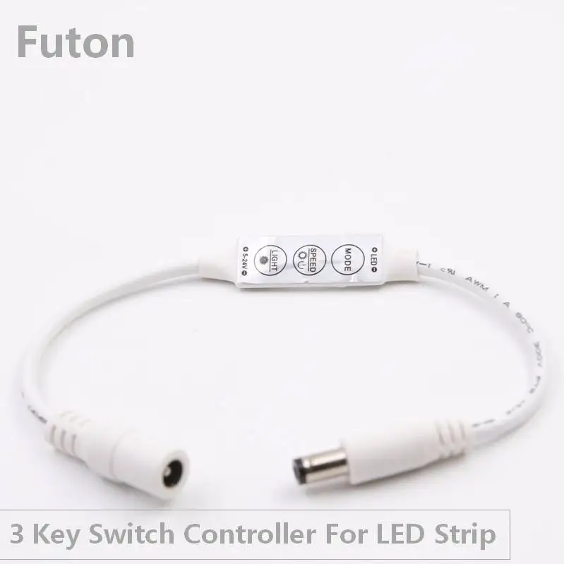 

DC 5~24V Operated Male Female Plug Key Switch Controller for LED Light Strip SMD5050/2835 And DIY