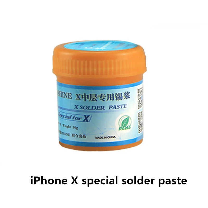 50G Low temperature Soldering tin Lead free Solder paste SP-X Middle solder 158degree for Iphone x Layer | Инструменты