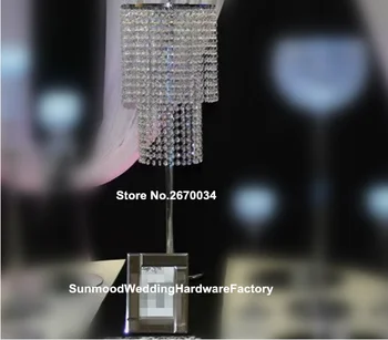 

Crystal Centerpieces for Wedding Table, Tall Flower Candle Stands