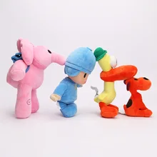 4pcs/lot Newest High Quality Cute Cartoon Animals Little P Youyou, Elle, Bator stuffed toy doll Pocoyo Toy Pillow