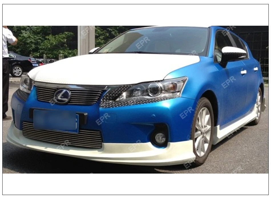 Для Lexus CT200h(2011+) TM style FRP боковая юбка из стекловолокна комплект для тюнинга части для Lexus glass CT200h боковая юбка