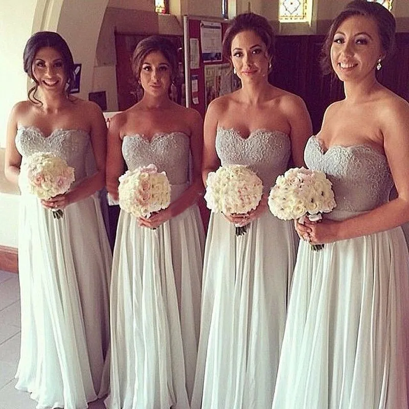 Silver 2017 Cheap font b Bridesmaid b font font b Dresses b font Under 50 A